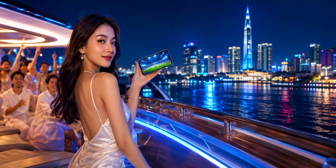 Người chơi esports cá cược trực tuyến tại Thành phố Hồ Chí Minh với ánh đèn neon rực rỡ