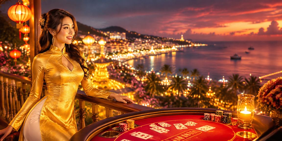 Người chơi baccarat tại khu nghỉ dưỡng Phú Quốc với trang phục áo dài truyền thống